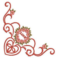 Rose Heart Corners 02(Md) machine embroidery designs