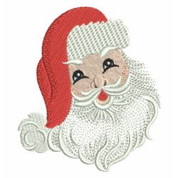 Vintage Christmas Santa Face 04 machine embroidery designs