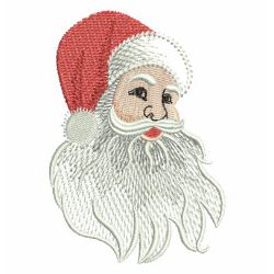 Vintage Christmas Santa Face 06 machine embroidery designs