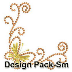Butterfly Candlewicking Corners(Sm) machine embroidery designs
