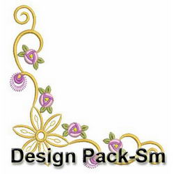 Golden Rose Corners(Sm) machine embroidery designs