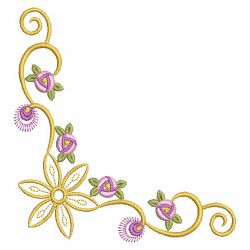 Golden Rose Corners 02(Md) machine embroidery designs