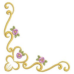 Golden Rose Corners 03(Lg) machine embroidery designs