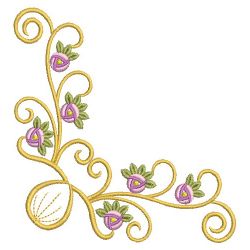 Golden Rose Corners 05(Lg) machine embroidery designs