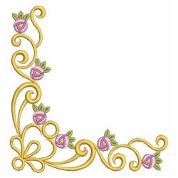 Golden Rose Corners 07(Md) machine embroidery designs