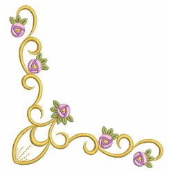 Golden Rose Corners 08(Md) machine embroidery designs