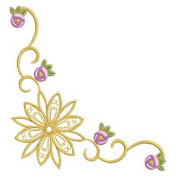 Golden Rose Corners 09(Sm) machine embroidery designs
