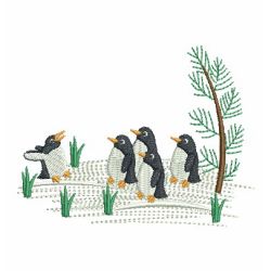 Christmas Penguin Team Work 01 machine embroidery designs