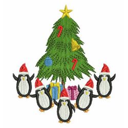 Christmas Penguin Team Work 06 machine embroidery designs