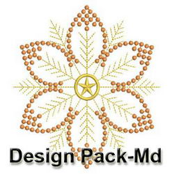 Golden Candlewicking Snowflake Quilts(Md) machine embroidery designs