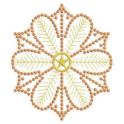 Golden Candlewicking Snowflake Quilts 06(Sm) machine embroidery designs
