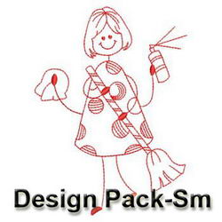 Busy Ladybug Lady(Sm) machine embroidery designs