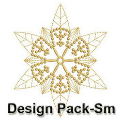Golden Candlewicking Snowflake Quilts 2(Sm) machine embroidery designs