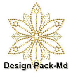 Golden Candlewicking Snowflake Quilts 2(Md) machine embroidery designs