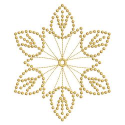 Golden Candlewicking Snowflake Quilts 2 10(Sm)