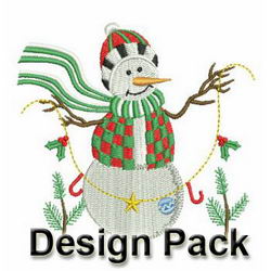 Cute Winter Snowmen 2 machine embroidery designs