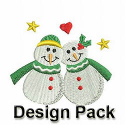 Cute Winter Snowmen 3 machine embroidery designs