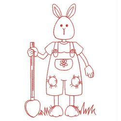 Garden Rabbit Redwork 03(Md)
