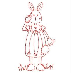 Garden Rabbit Redwork 05(Md)