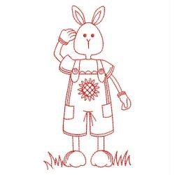 Garden Rabbit Redwork 06(Sm) machine embroidery designs