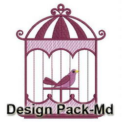 Bird in Cage(Md) machine embroidery designs