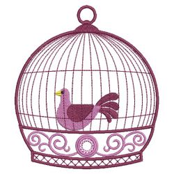 Bird in Cage 02(Lg) machine embroidery designs