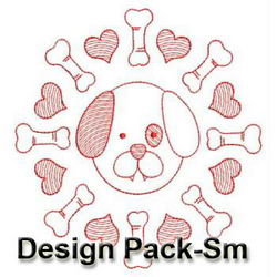 Animal Faces Redwork(Sm) machine embroidery designs