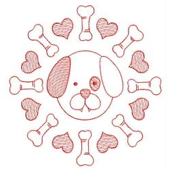 Animal Faces Redwork 03(Lg) machine embroidery designs