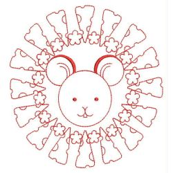 Animal Faces Redwork 04(Lg) machine embroidery designs