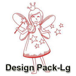 Fairy Princess Redwork(Lg) machine embroidery designs