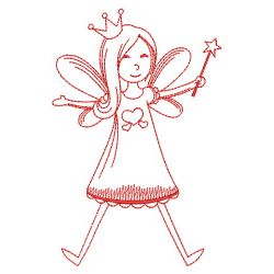 Fairy Princess Redwork 01(Lg) machine embroidery designs