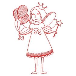 Fairy Princess Redwork 02(Lg) machine embroidery designs