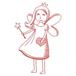 Fairy Princess Redwork 03(Lg)
