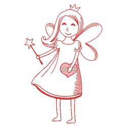 Fairy Princess Redwork 03(Sm) machine embroidery designs