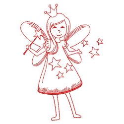 Fairy Princess Redwork 05(Md) machine embroidery designs