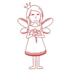 Fairy Princess Redwork 06(Md) machine embroidery designs