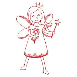 Fairy Princess Redwork 08(Sm)