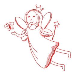 Fairy Princess Redwork 09(Lg)
