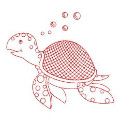 Sea Animals Redwork 09(Sm) machine embroidery designs