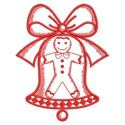 Christmas Bell Redworks 05(Lg) machine embroidery designs