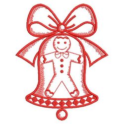 Christmas Bell Redworks 05(Lg) machine embroidery designs