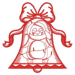 Christmas Bell Redworks 07(Lg) machine embroidery designs