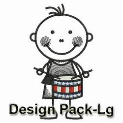 Patriotic Stick Children(Lg) machine embroidery designs