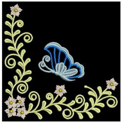Colorful Dancing Butterfly Corners 02(Lg)