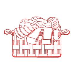 Mother Laundry Basket Redwork 01(Md)