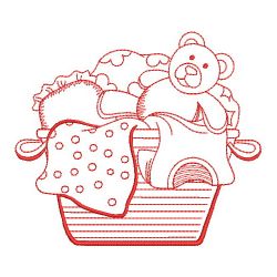 Mother Laundry Basket Redwork 06(Md)