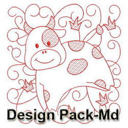 Cartoon Animal Swirls(Md) machine embroidery designs