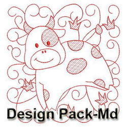Cartoon Animal Swirls(Md) machine embroidery designs