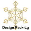 Golden Candlewicking Snowflake Quilts 2(Lg)