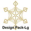 Golden Candlewicking Snowflake Quilts 2(Lg)